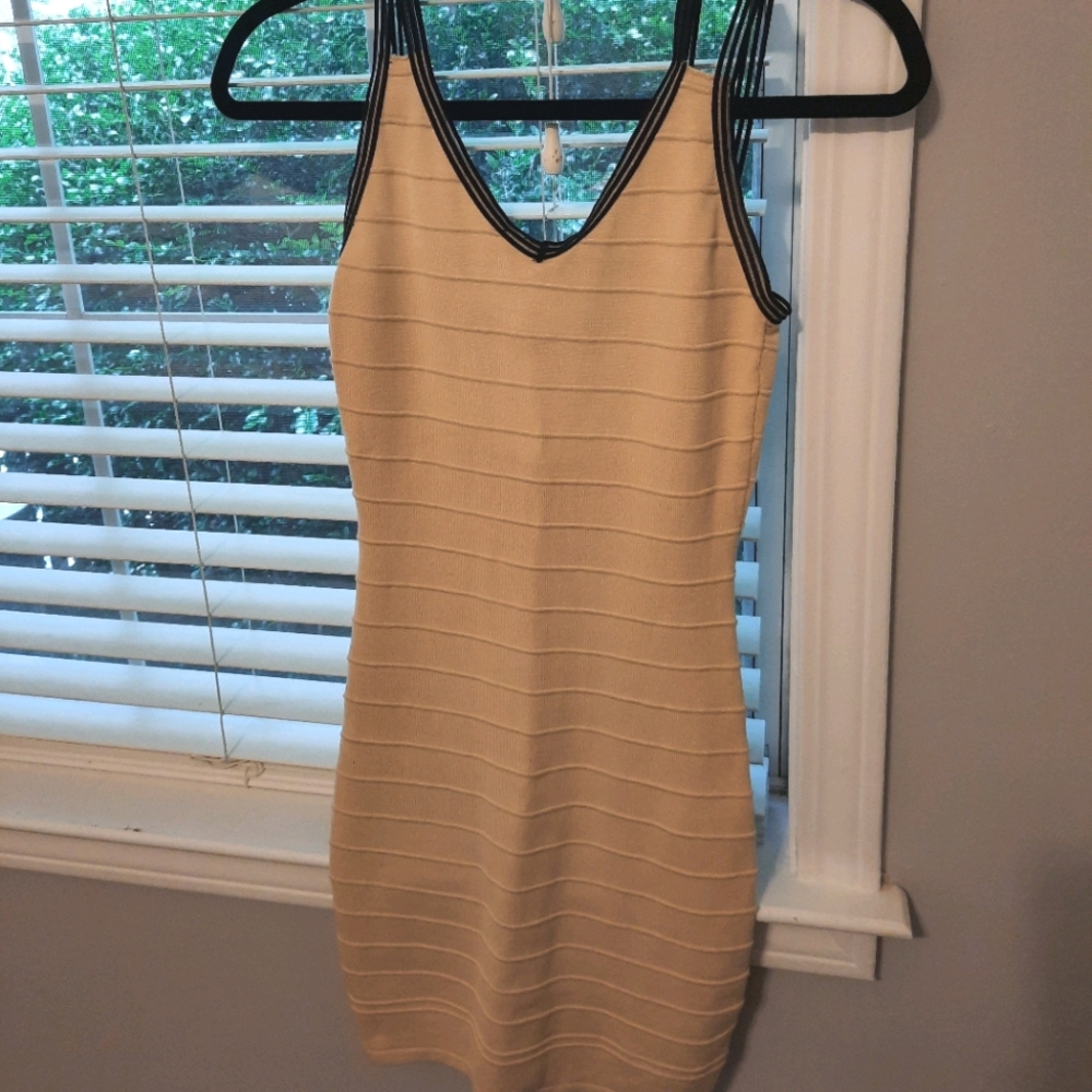 Cream Strappy Bodycon dress